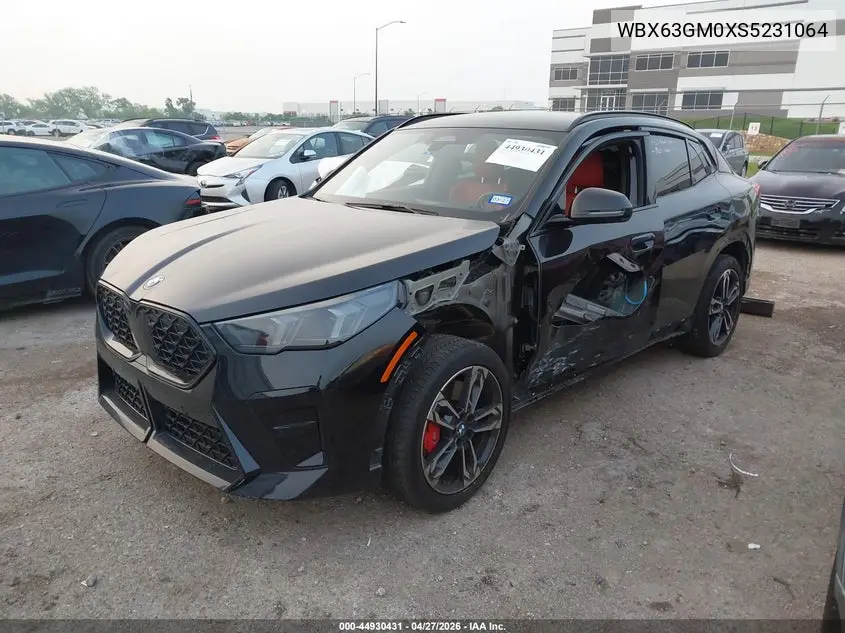 2025 BMW X2 xDrive28I VIN: WBX63GM0XS5231064 Lot: 44930431