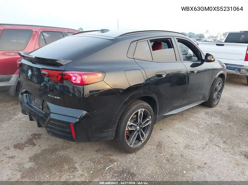 2025 BMW X2 xDrive28I VIN: WBX63GM0XS5231064 Lot: 44930431