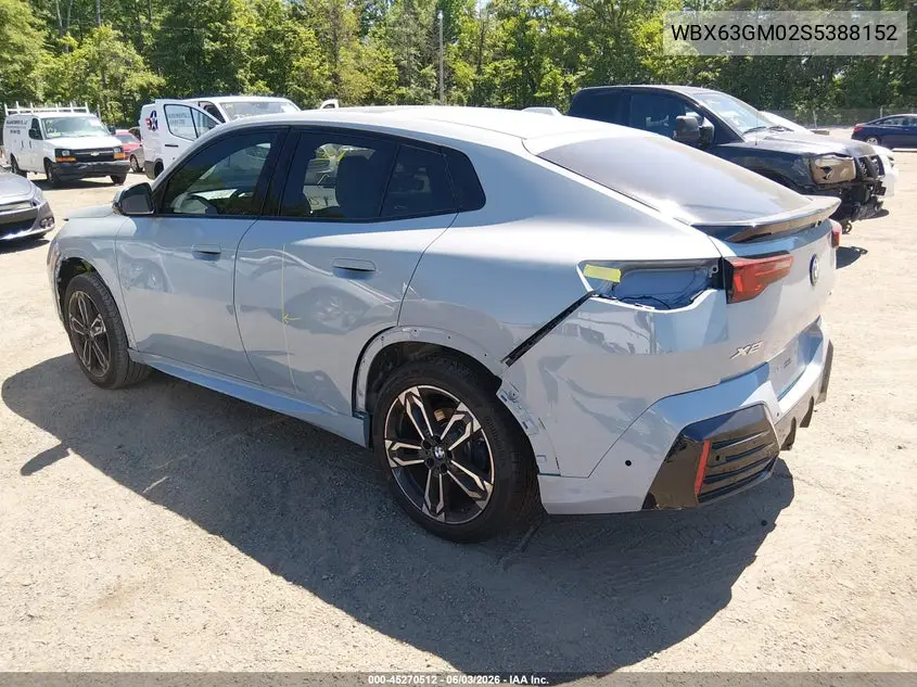 2025 BMW X2 xDrive28I VIN: WBX63GM02S5388152 Lot: 45270512