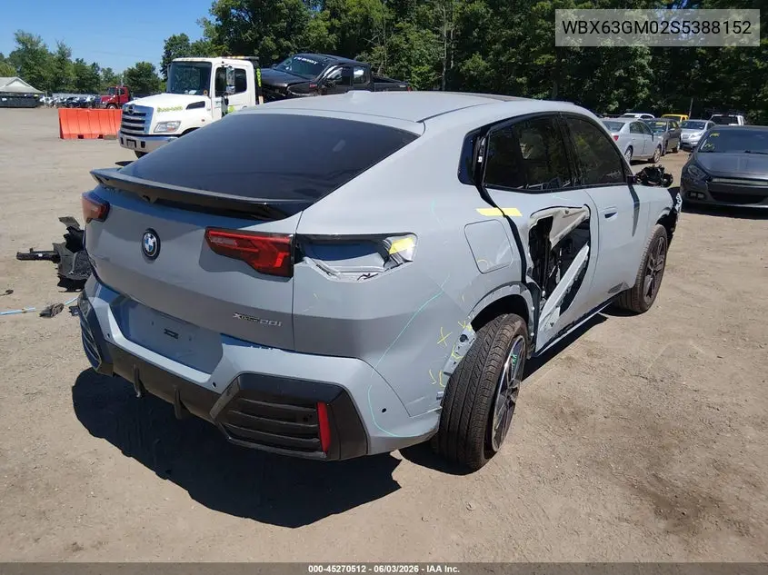 2025 BMW X2 xDrive28I VIN: WBX63GM02S5388152 Lot: 45270512