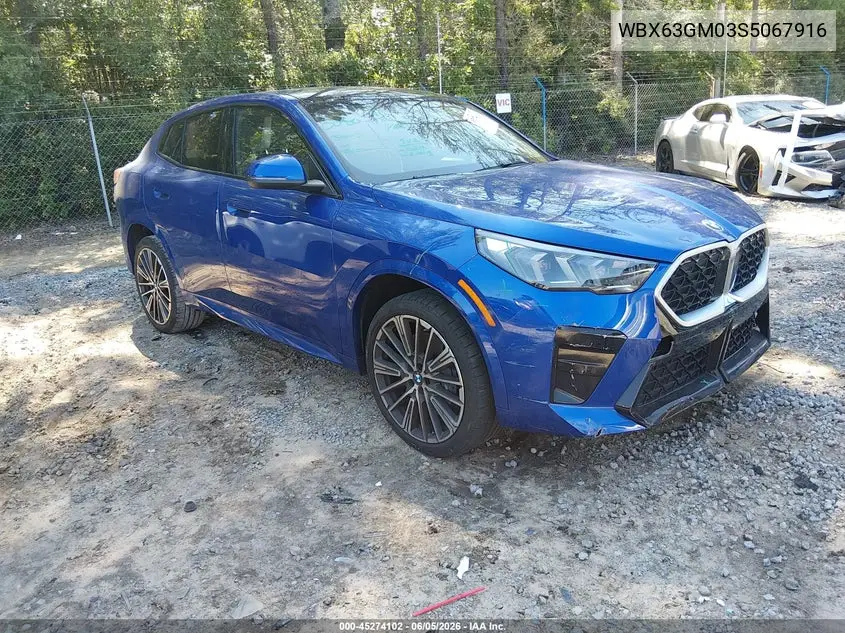 2025 BMW X2 xDrive28I VIN: WBX63GM03S5067916 Lot: 45274102