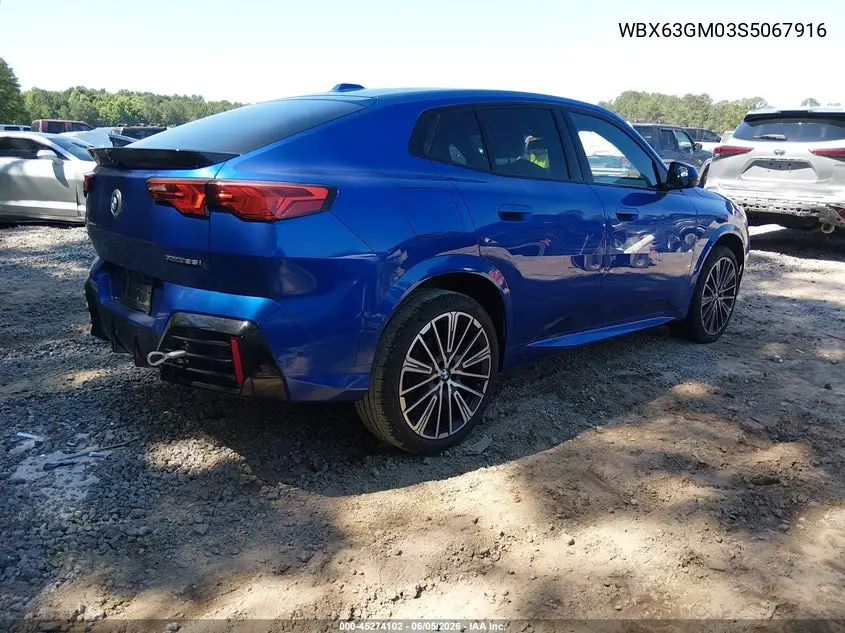 2025 BMW X2 xDrive28I VIN: WBX63GM03S5067916 Lot: 45274102