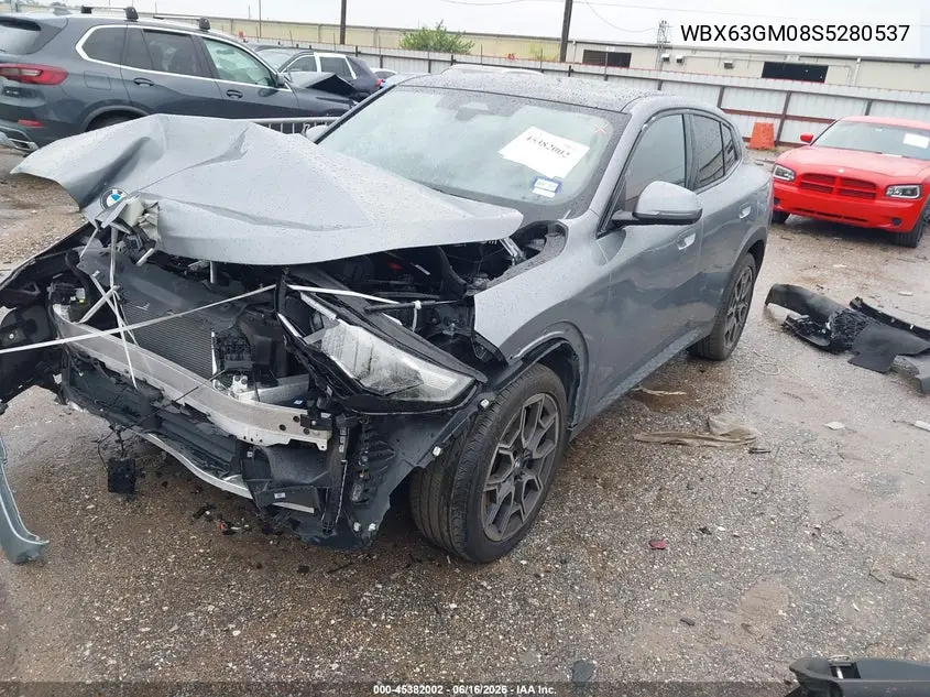 2025 BMW X2 xDrive28I VIN: WBX63GM08S5280537 Lot: 45382002