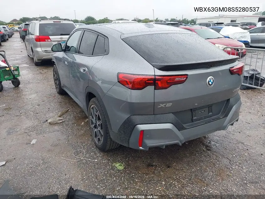 2025 BMW X2 xDrive28I VIN: WBX63GM08S5280537 Lot: 45382002