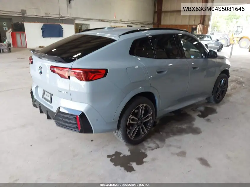 2025 BMW X2 xDrive28I VIN: WBX63GM04S5081646 Lot: 45481555
