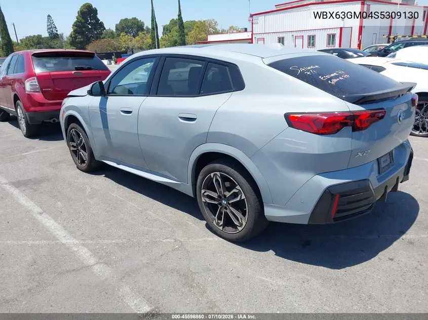 2025 BMW X2 xDrive28I VIN: WBX63GM04S5309130 Lot: 45596860