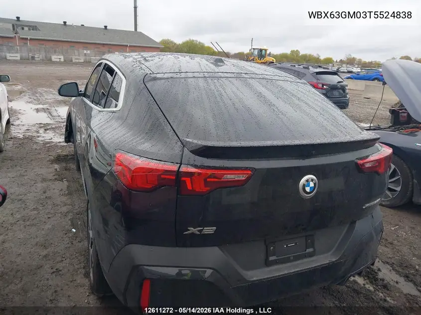 2026 BMW X2 xDrive28I VIN: WBX63GM03T5524838 Lot: 12611272