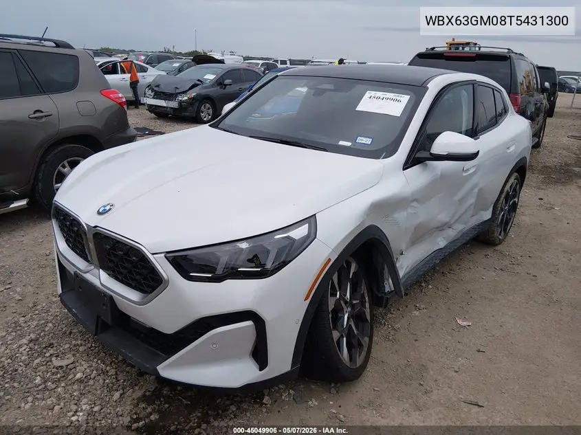 2026 BMW X2 xDrive28I VIN: WBX63GM08T5431300 Lot: 45049906