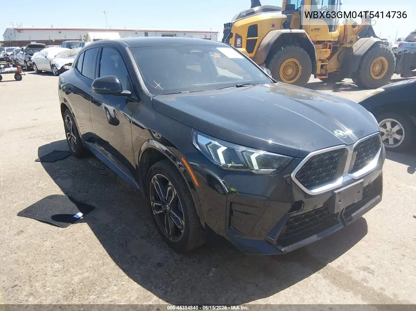 2026 BMW X2 xDrive28I VIN: WBX63GM04T5414736 Lot: 45384840