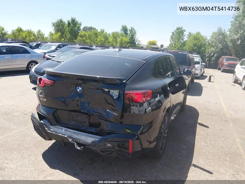 2026 BMW X2 xDrive28I VIN: WBX63GM04T5414736 Lot: 45384840