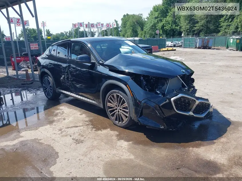 2026 BMW X2 xDrive28I VIN: WBX63GM02T5436024 Lot: 45434024