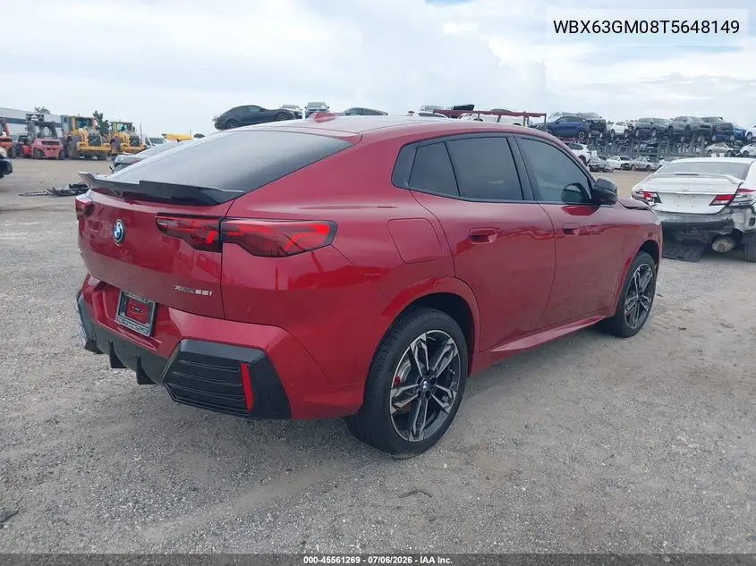 2026 BMW X2 xDrive28I VIN: WBX63GM08T5648149 Lot: 45561269
