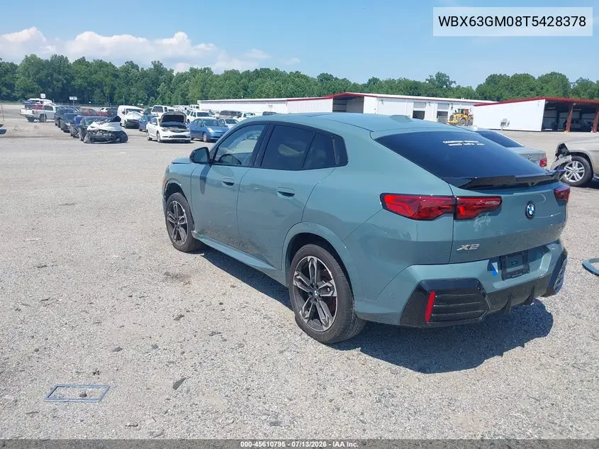 2026 BMW X2 xDrive28I VIN: WBX63GM08T5428378 Lot: 45610795