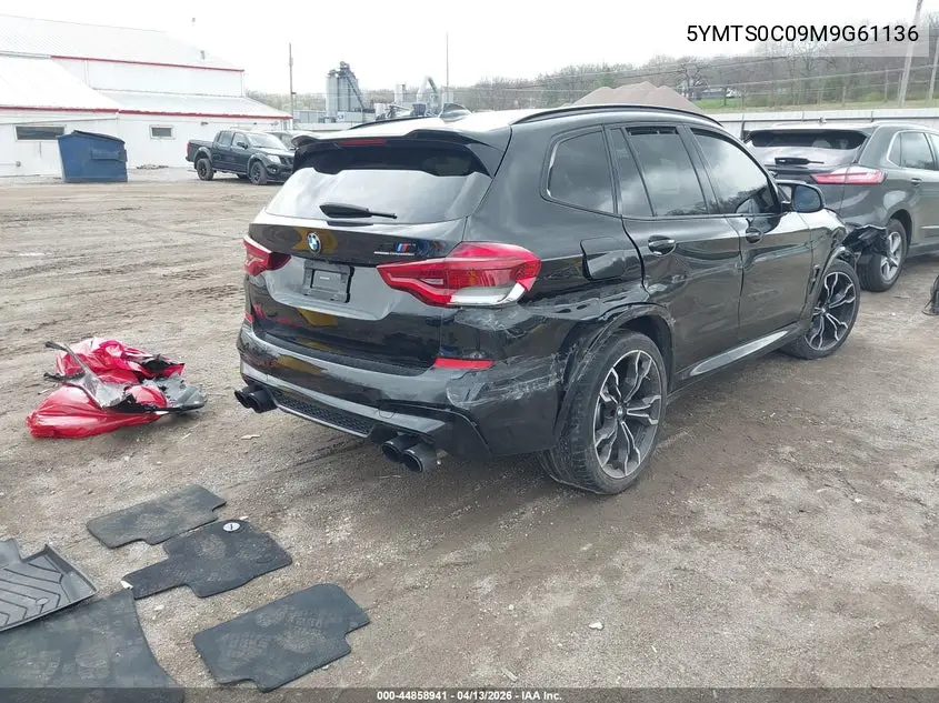 2021 BMW X3 M VIN: 5YMTS0C09M9G61136 Lot: 44858941