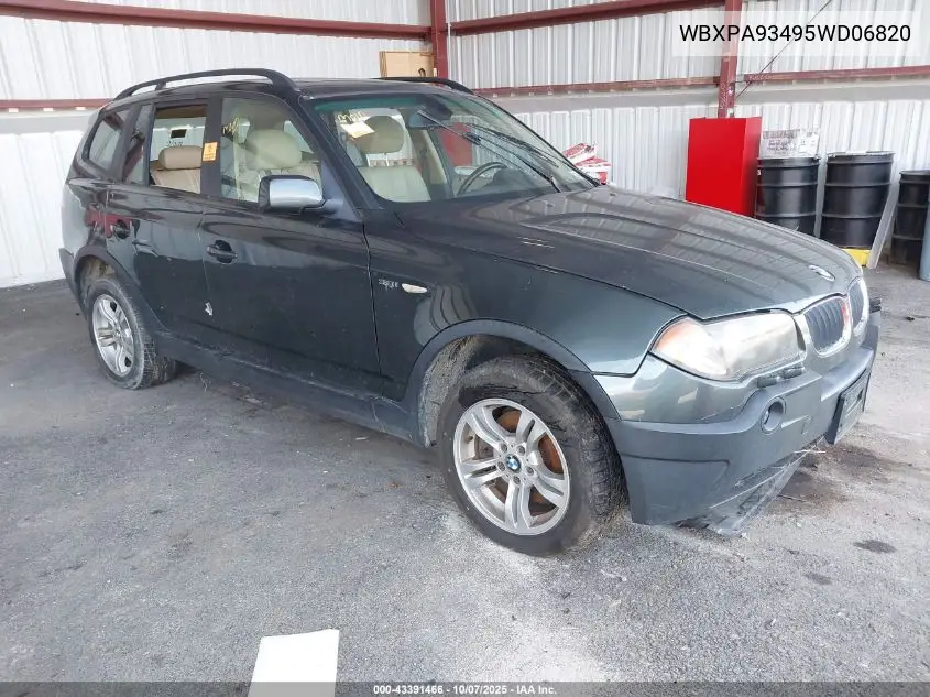 WBXPA93495WD06820 2005 BMW X3 3.0I