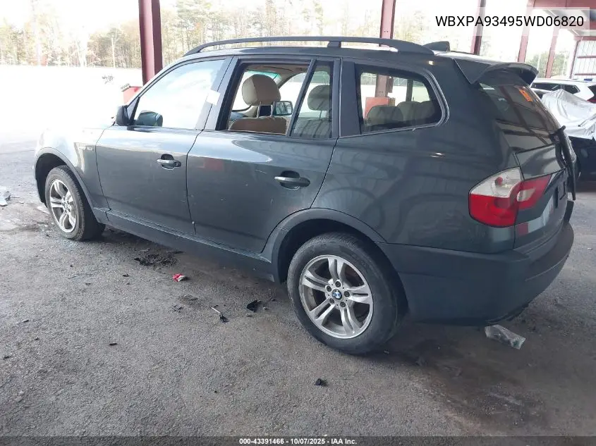 WBXPA93495WD06820 2005 BMW X3 3.0I