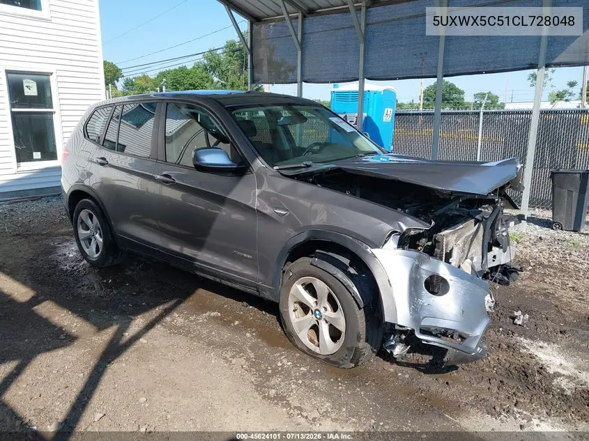 2012 BMW X3 xDrive28I VIN: 5UXWX5C51CL728048 Lot: 45624101
