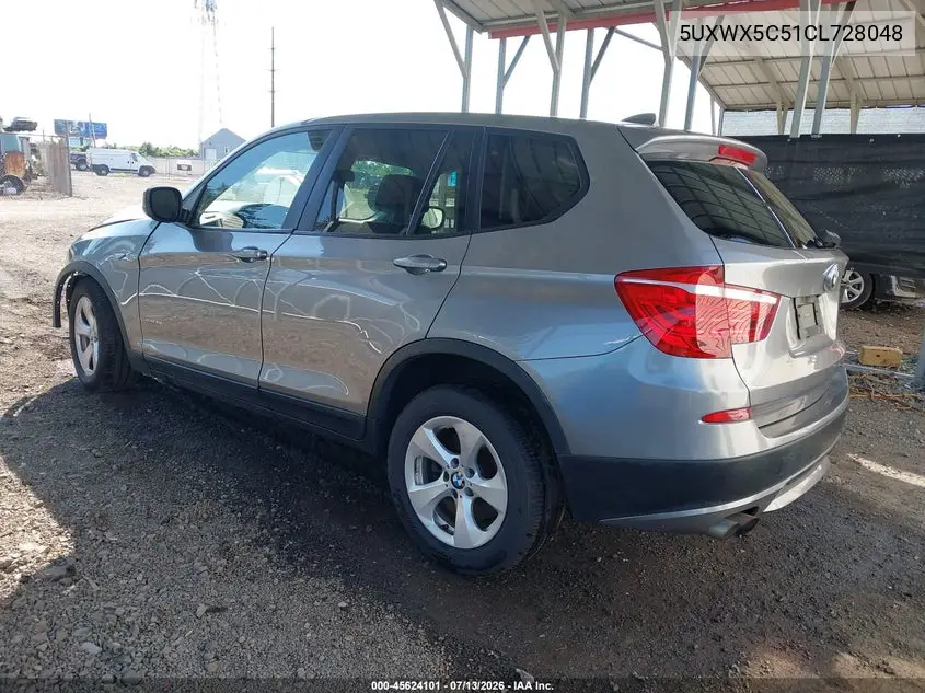 2012 BMW X3 xDrive28I VIN: 5UXWX5C51CL728048 Lot: 45624101
