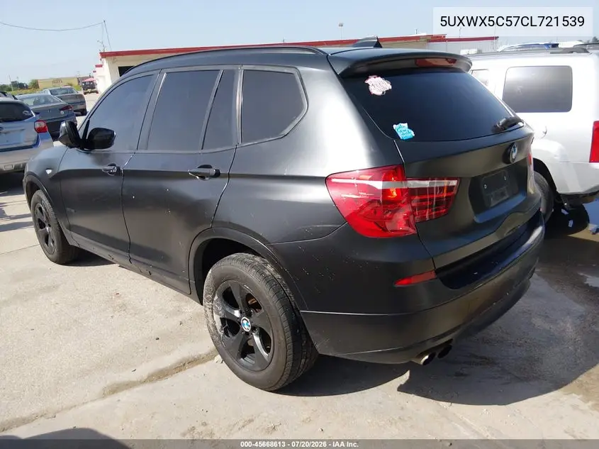 2012 BMW X3 xDrive28I VIN: 5UXWX5C57CL721539 Lot: 45668613