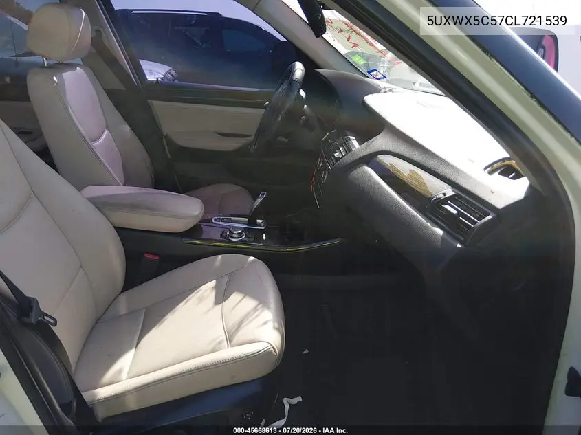 2012 BMW X3 xDrive28I VIN: 5UXWX5C57CL721539 Lot: 45668613