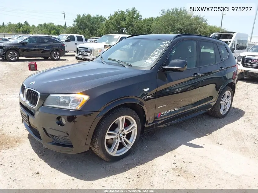 2012 BMW X3 xDrive35I VIN: 5UXWX7C53CL975227 Lot: 45675566