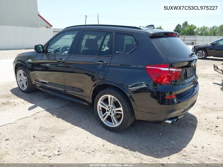2012 BMW X3 xDrive35I VIN: 5UXWX7C53CL975227 Lot: 45675566