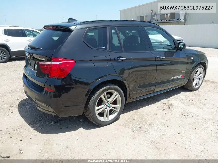 2012 BMW X3 xDrive35I VIN: 5UXWX7C53CL975227 Lot: 45675566
