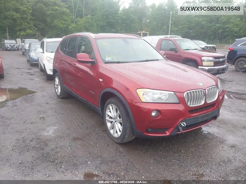 2013 BMW X3 xDrive28I VIN: 5UXWX9C58D0A19548 Lot: 45212784