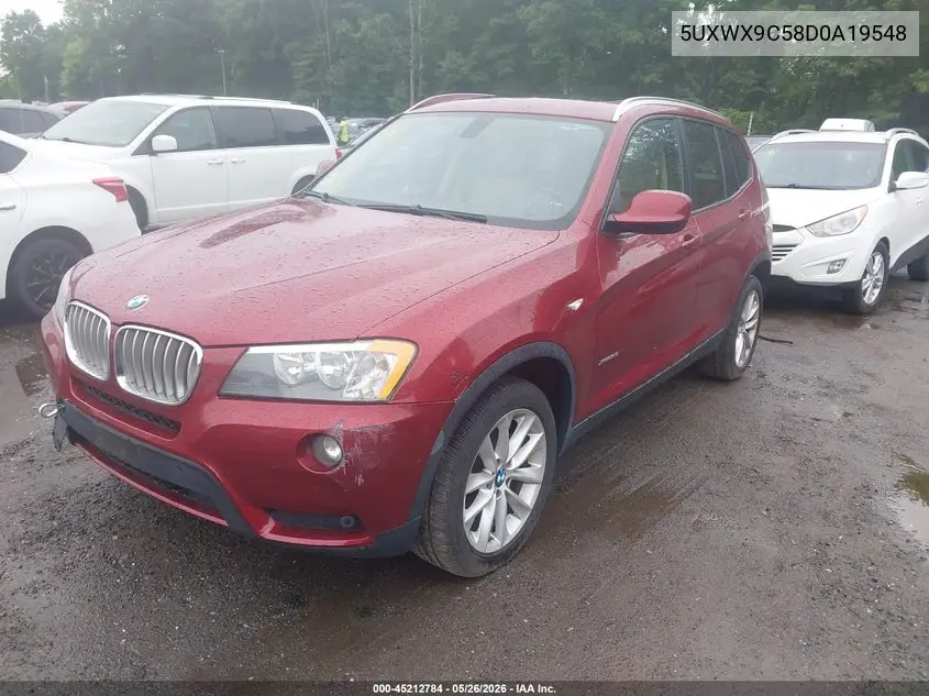 2013 BMW X3 xDrive28I VIN: 5UXWX9C58D0A19548 Lot: 45212784