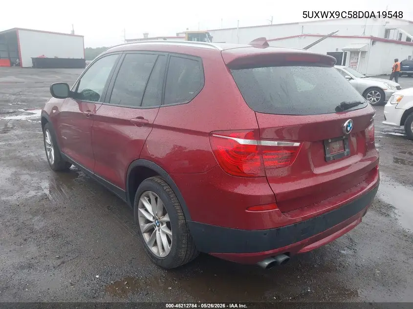 2013 BMW X3 xDrive28I VIN: 5UXWX9C58D0A19548 Lot: 45212784