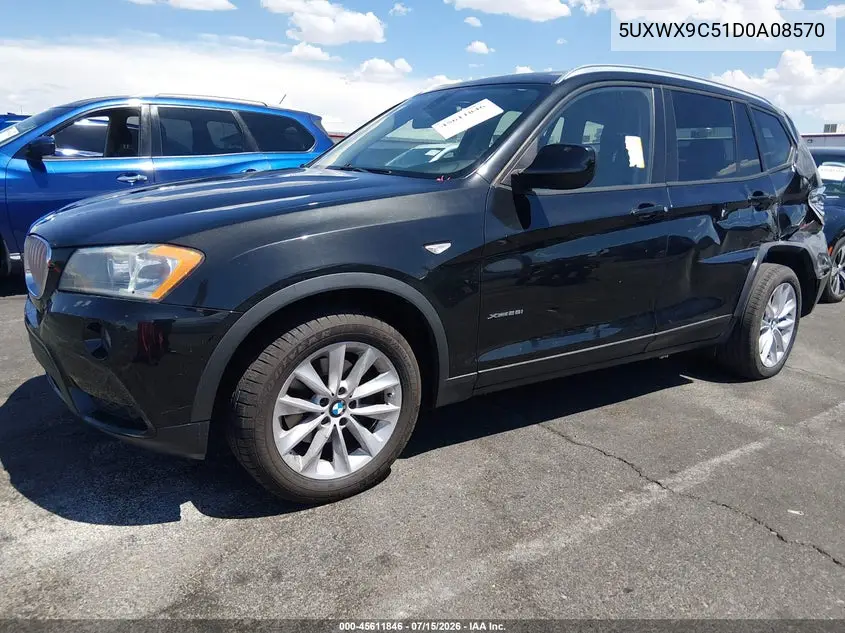 2013 BMW X3 xDrive28I VIN: 5UXWX9C51D0A08570 Lot: 45611846