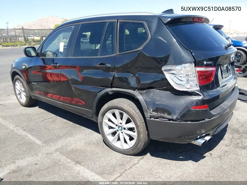 2013 BMW X3 xDrive28I VIN: 5UXWX9C51D0A08570 Lot: 45611846