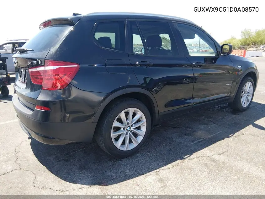 2013 BMW X3 xDrive28I VIN: 5UXWX9C51D0A08570 Lot: 45611846