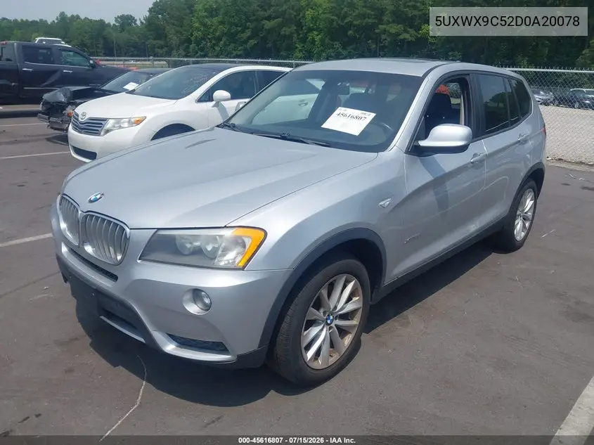 2013 BMW X3 xDrive28I VIN: 5UXWX9C52D0A20078 Lot: 45616807