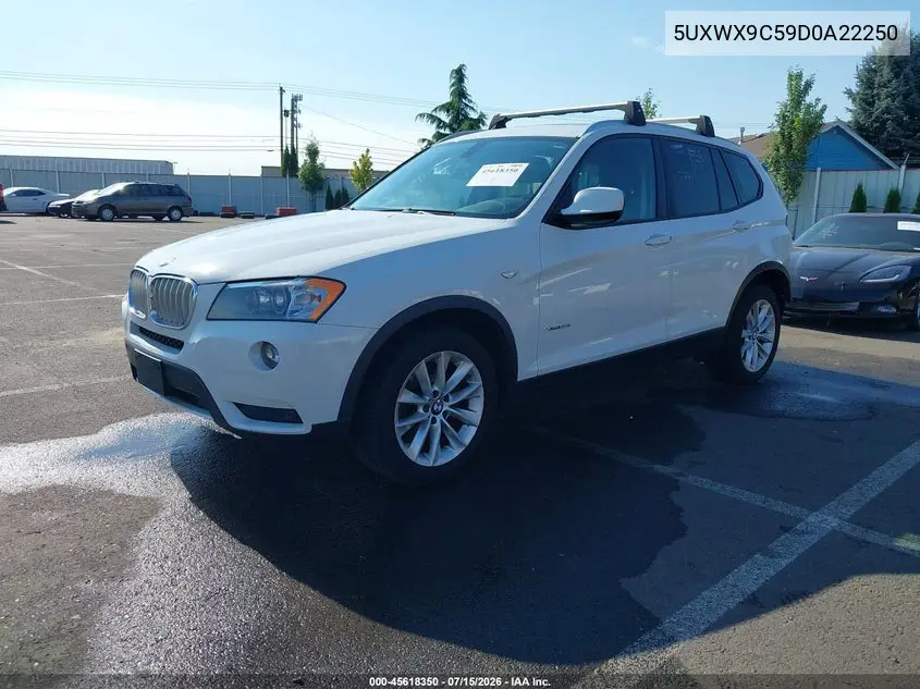 2013 BMW X3 xDrive28I VIN: 5UXWX9C59D0A22250 Lot: 45618350