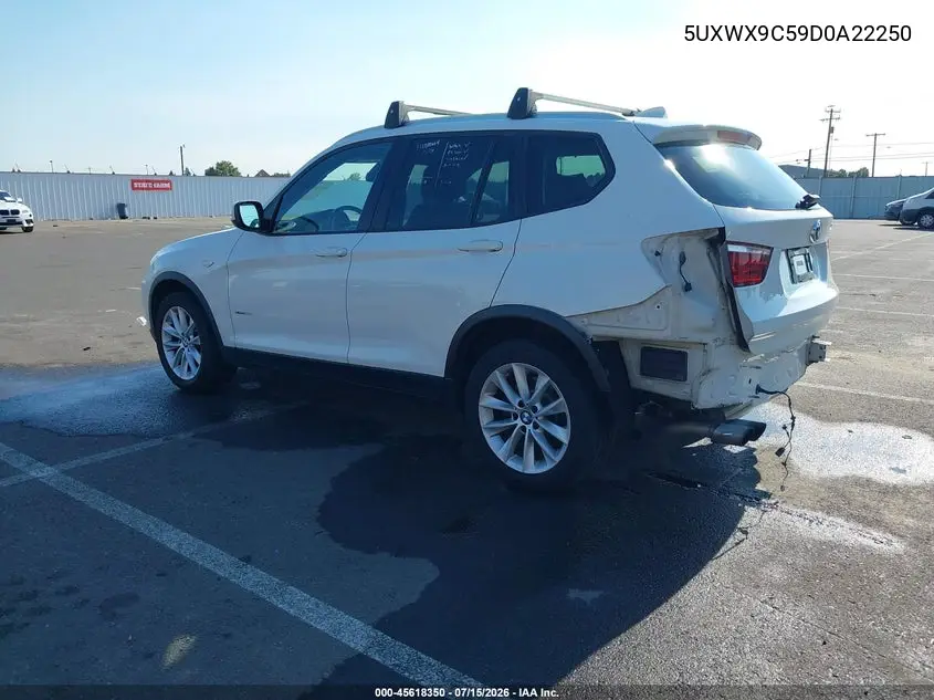 2013 BMW X3 xDrive28I VIN: 5UXWX9C59D0A22250 Lot: 45618350