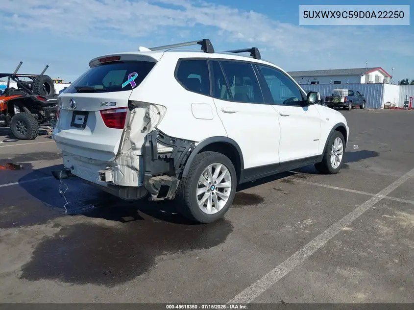 2013 BMW X3 xDrive28I VIN: 5UXWX9C59D0A22250 Lot: 45618350