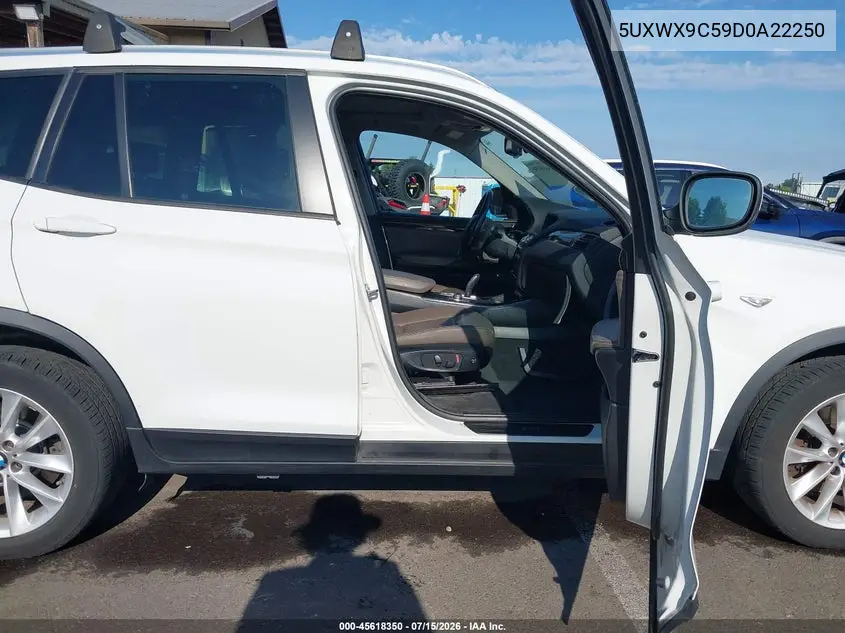 2013 BMW X3 xDrive28I VIN: 5UXWX9C59D0A22250 Lot: 45618350
