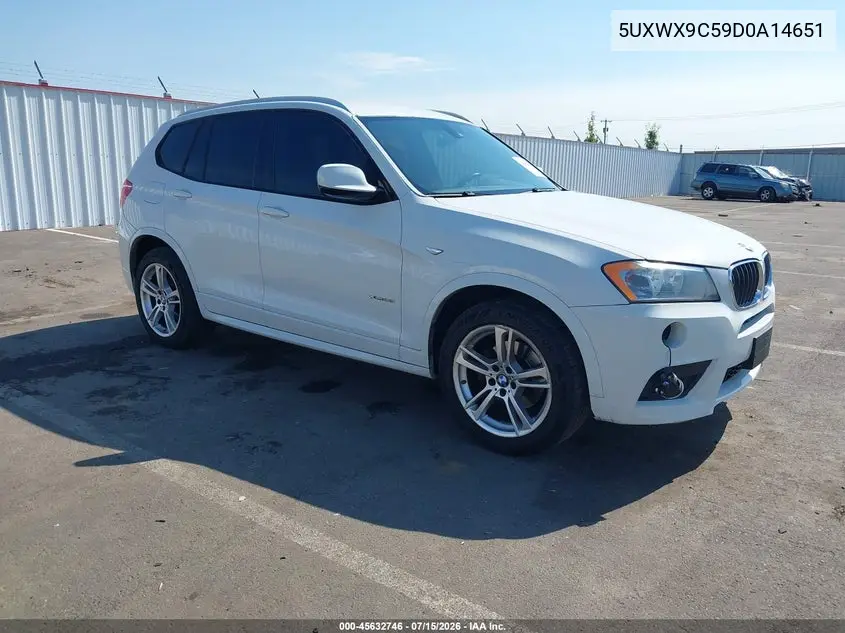 2013 BMW X3 xDrive28I VIN: 5UXWX9C59D0A14651 Lot: 45632746