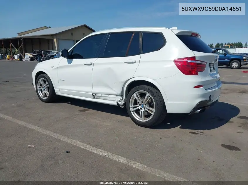 2013 BMW X3 xDrive28I VIN: 5UXWX9C59D0A14651 Lot: 45632746