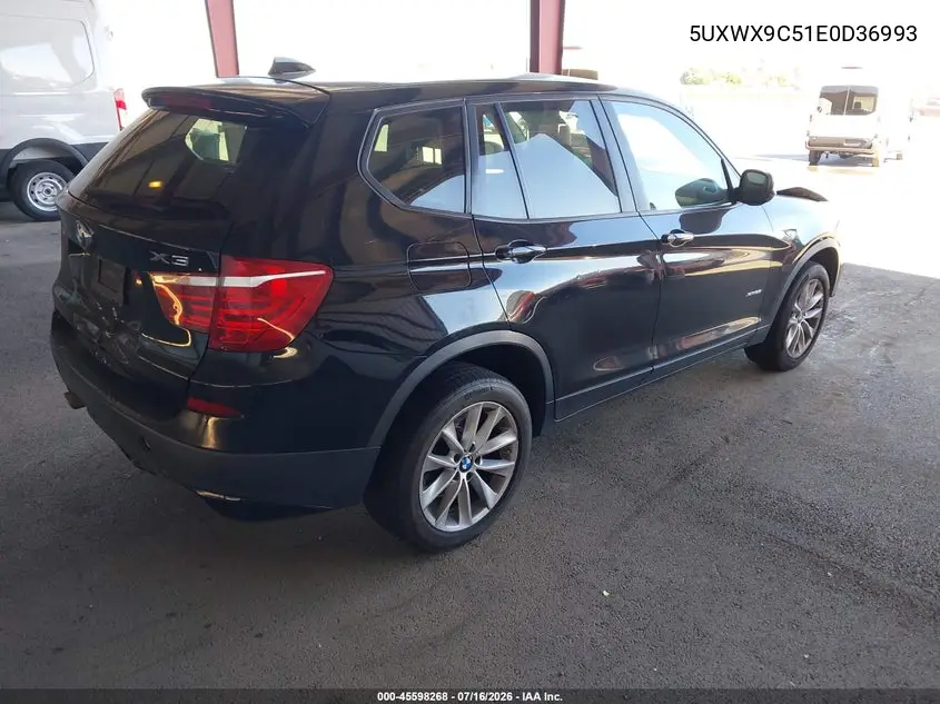 2014 BMW X3 xDrive28I VIN: 5UXWX9C51E0D36993 Lot: 45598268