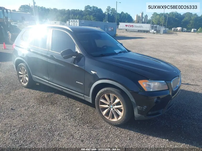 2014 BMW X3 xDrive28I VIN: 5UXWX9C58E0D26333 Lot: 45671409