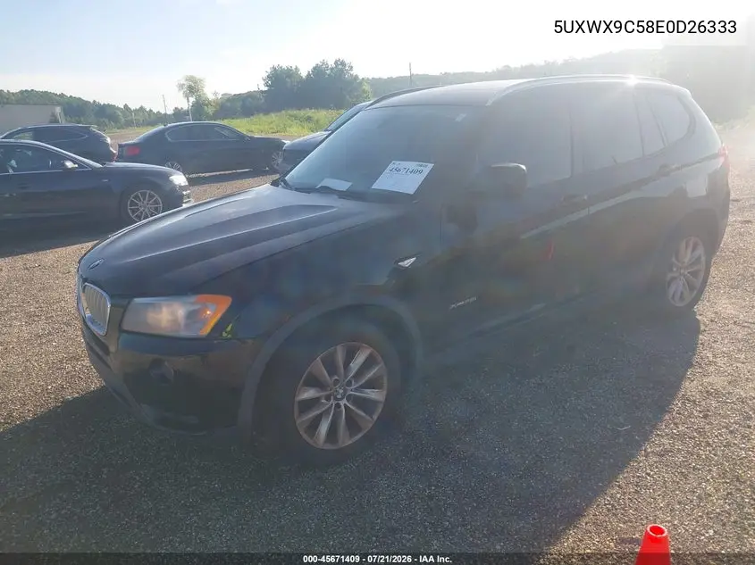 2014 BMW X3 xDrive28I VIN: 5UXWX9C58E0D26333 Lot: 45671409