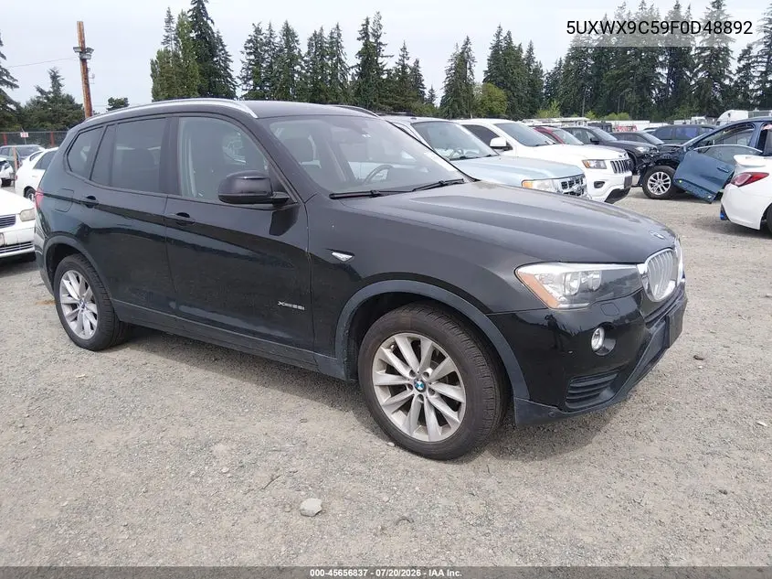 2015 BMW X3 xDrive28I VIN: 5UXWX9C59F0D48892 Lot: 45656837