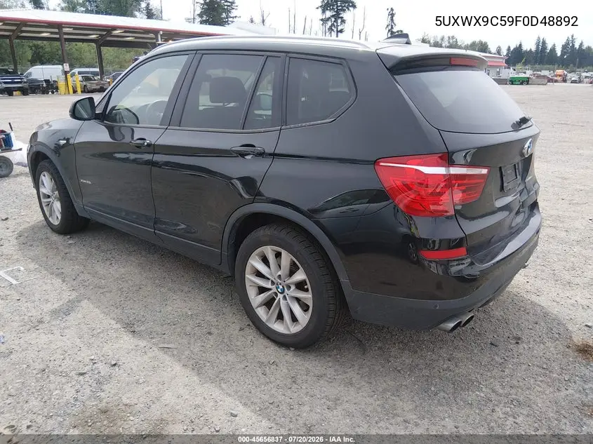2015 BMW X3 xDrive28I VIN: 5UXWX9C59F0D48892 Lot: 45656837