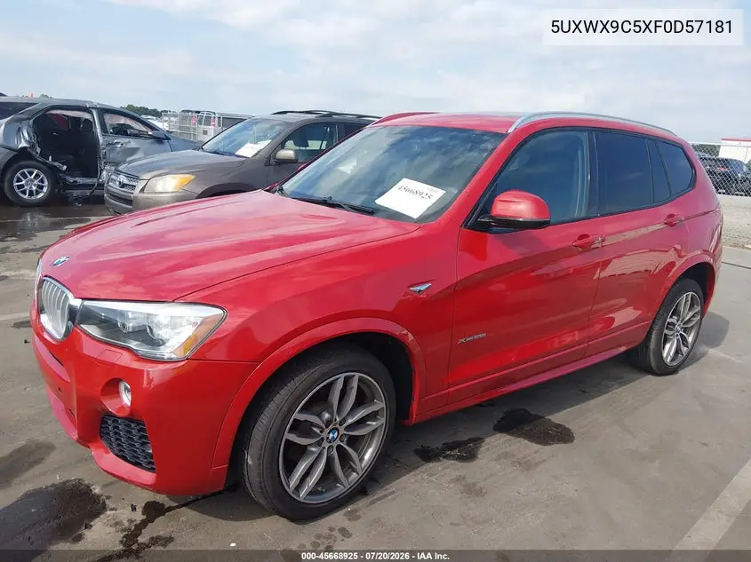 2015 BMW X3 xDrive28I VIN: 5UXWX9C5XF0D57181 Lot: 45668925