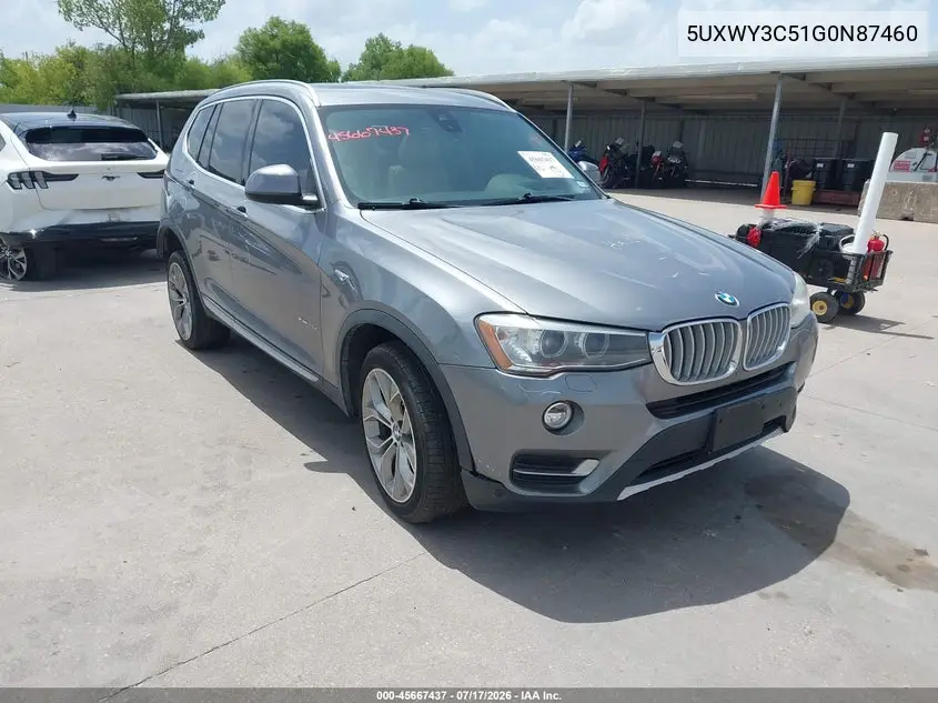 2016 BMW X3 xDrive28D VIN: 5UXWY3C51G0N87460 Lot: 45667437