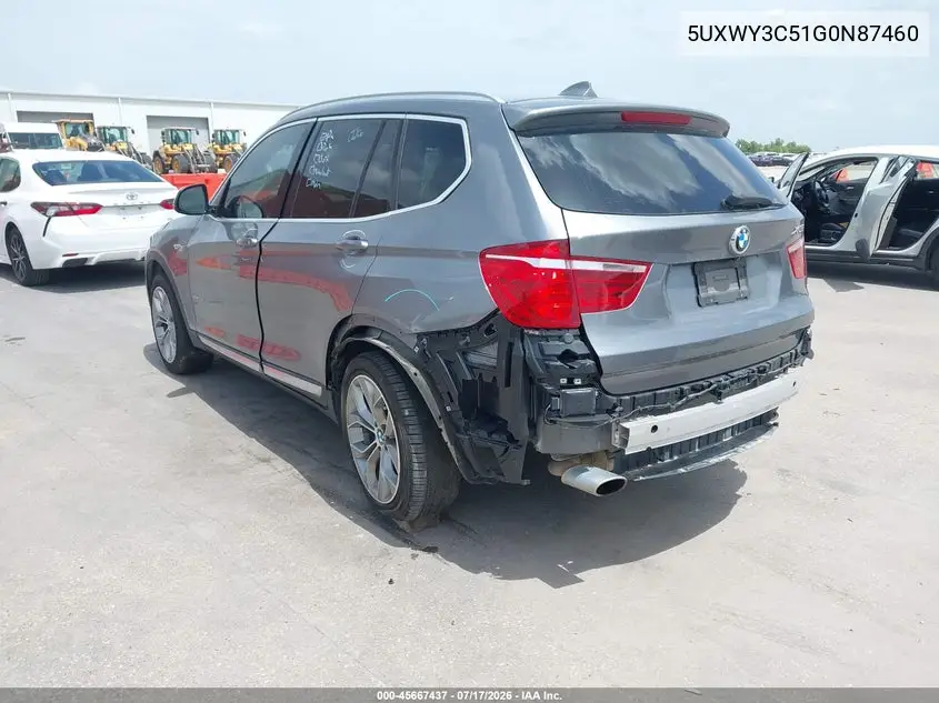 2016 BMW X3 xDrive28D VIN: 5UXWY3C51G0N87460 Lot: 45667437