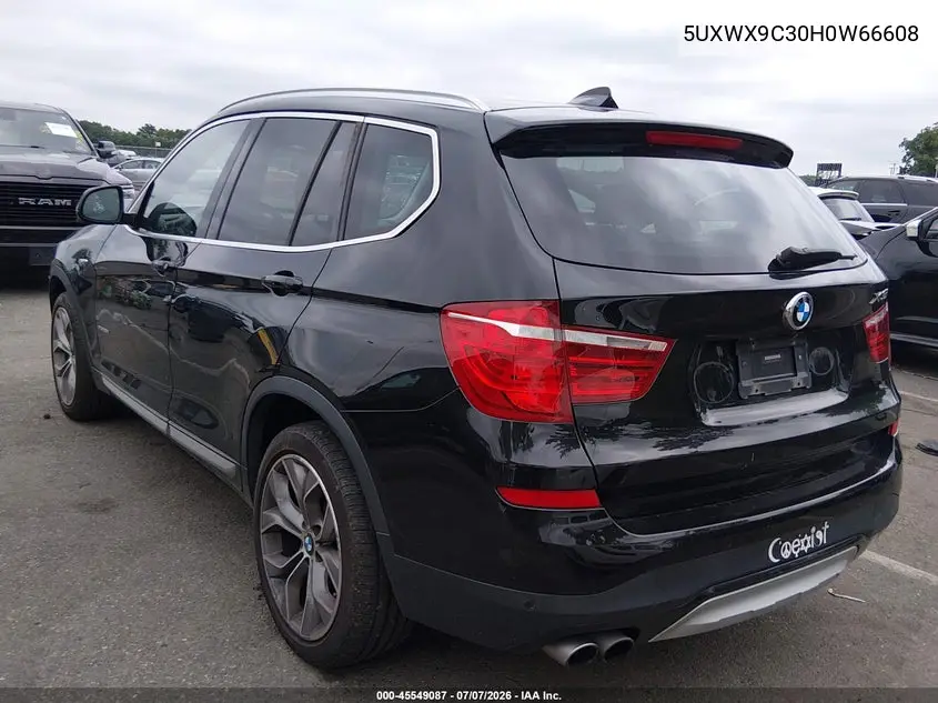 2017 BMW X3 xDrive28I VIN: 5UXWX9C30H0W66608 Lot: 45549087