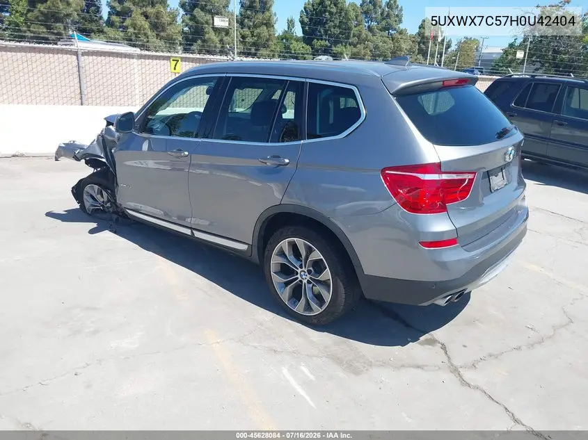 2017 BMW X3 xDrive35I VIN: 5UXWX7C57H0U42404 Lot: 45628084